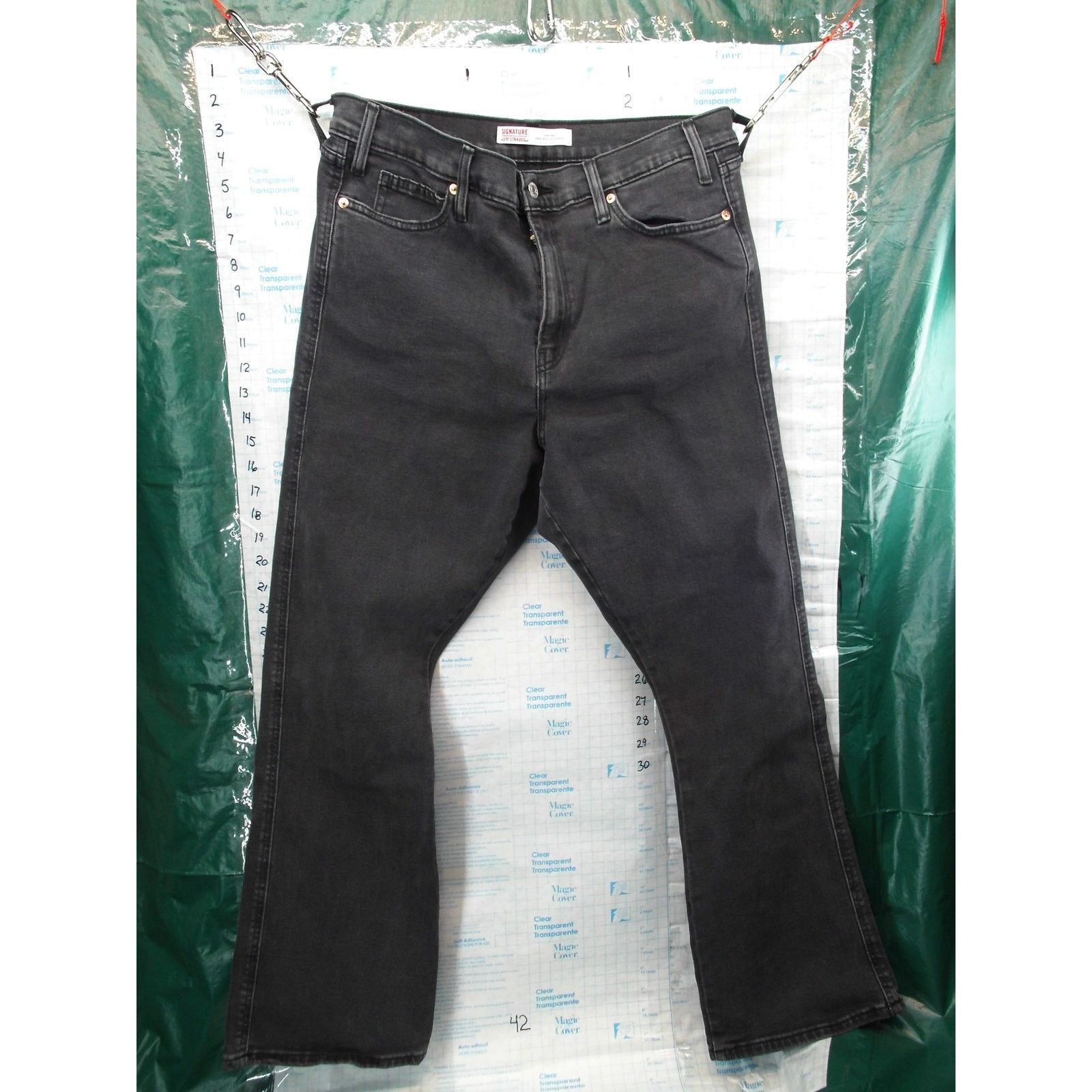 Levi's Signature Levi's Size 12 High Rise Kick Boot Black Denim Size 34" / US 12 / IT 48 - 7 Thumbnail