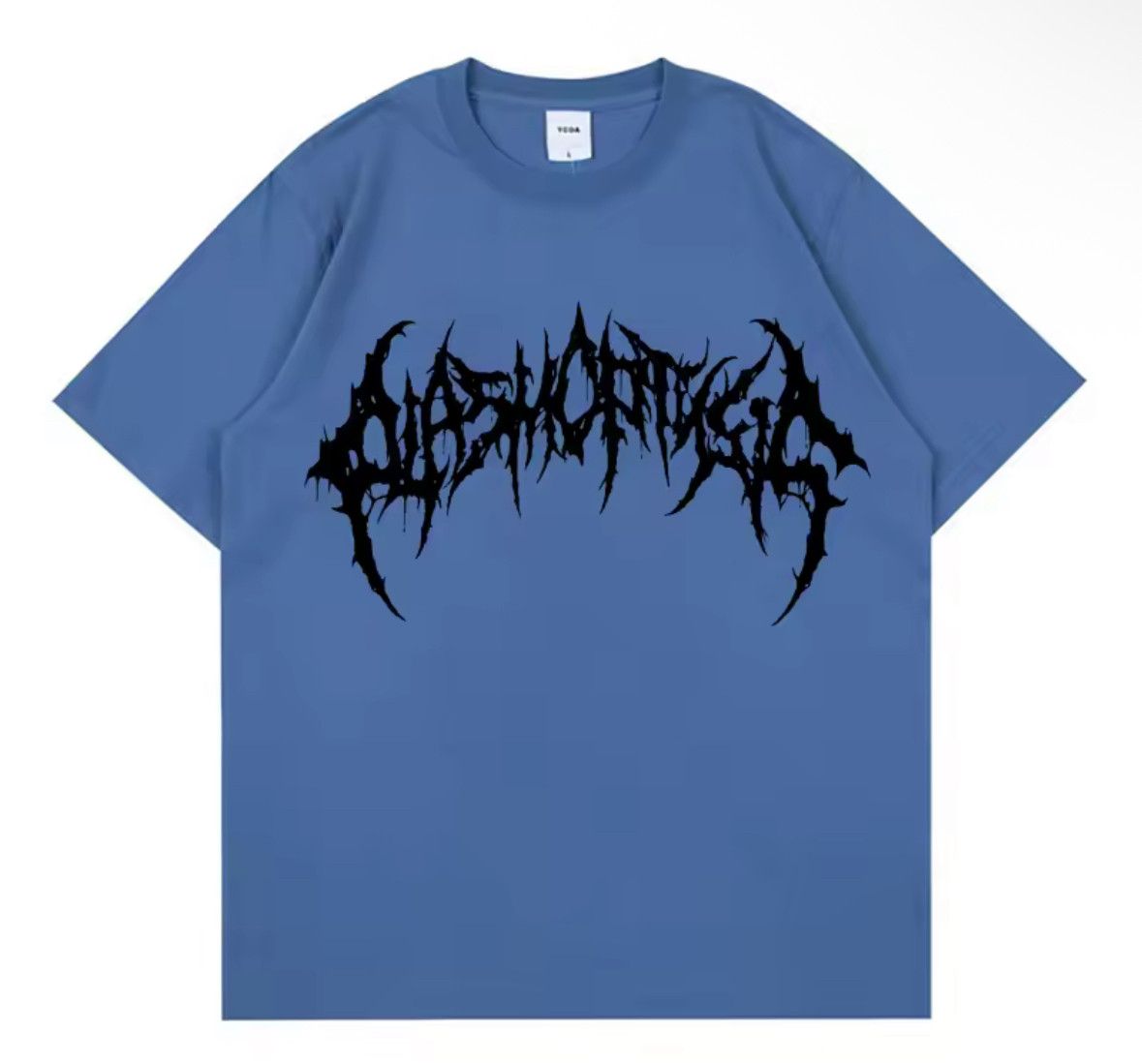 Japanese Brand Y2K Vintage Punk Gothic Graffiti Blue Short Sleeve T-Shirt Size US M / EU 48-50 / 2 - 1 Thumbnail