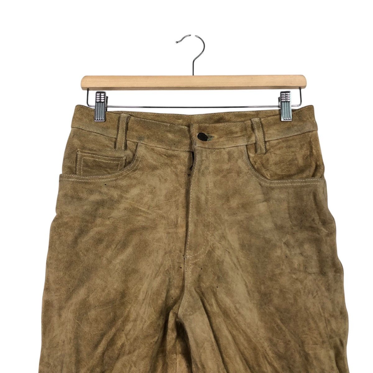 Japanese Brand 📌Vintage Biker Genuine Leather Pants Portugal Issey Miyake Size US 30 / EU 46 - 4 Thumbnail