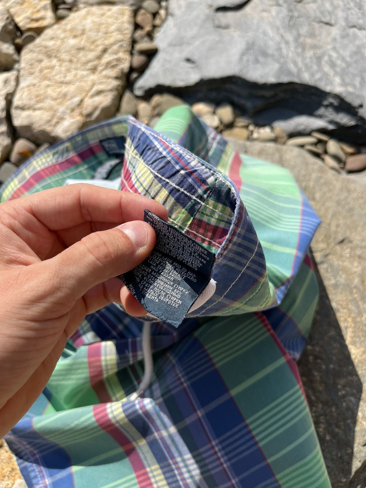 Polo Ralph Lauren × Ralph Lauren × Vintage Vintage 90s Polo Ralph Lauren plaid checked swim shorts pant Size 30" / US 8 / IT 44 - 17 Thumbnail