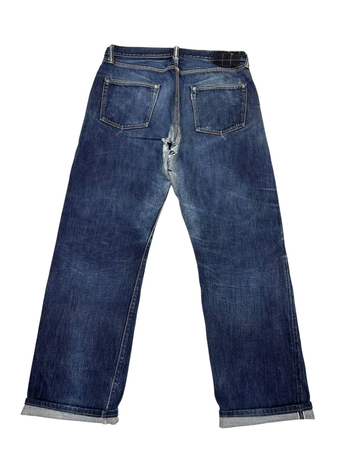 Momotaro Jeans Momotaro Selvedge Distressed Blue Denim Jeans Size US 34 / EU 50 - 2 Thumbnail
