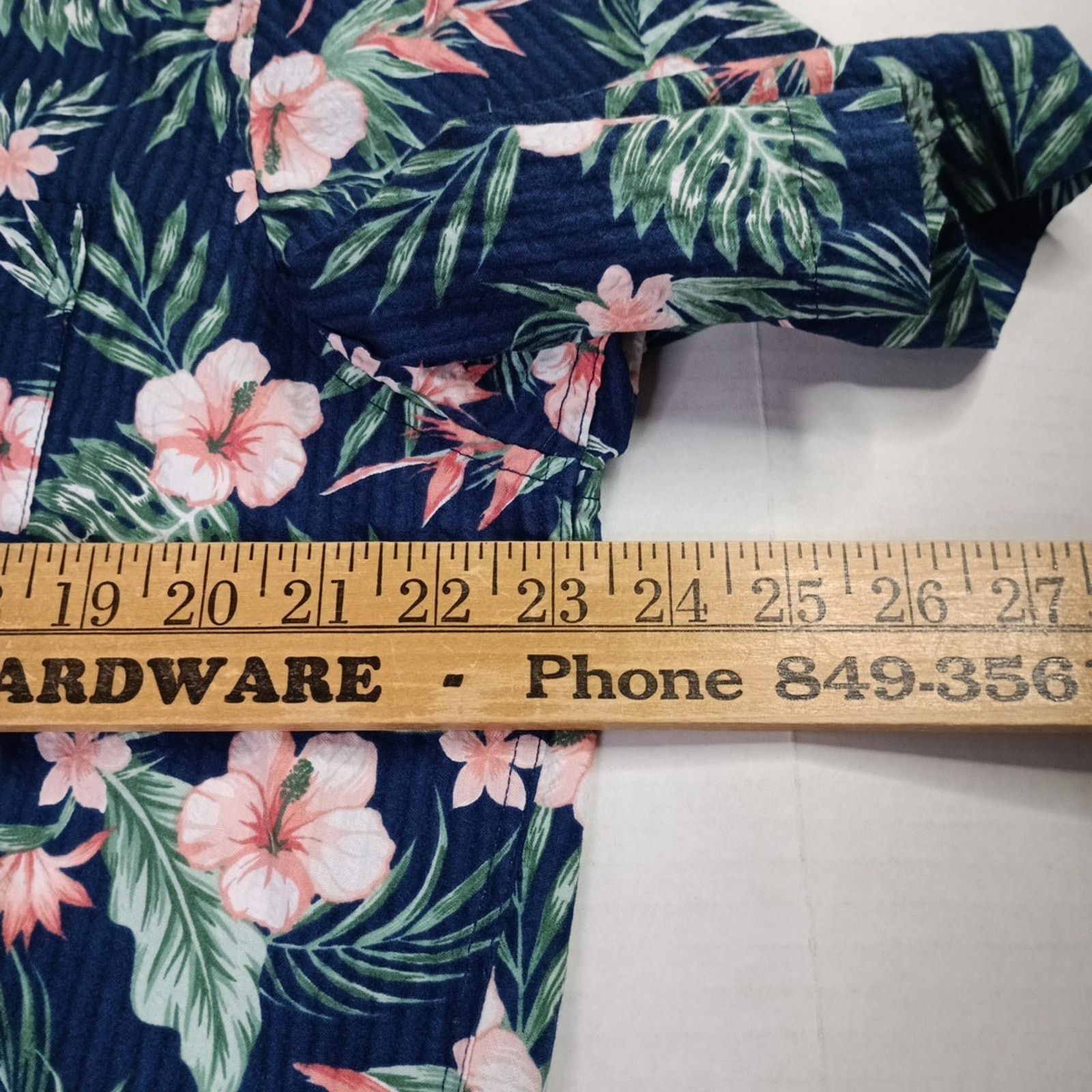 Chaps Chaps Floral Seersucker Woven Shirt Men's Size L Navy Size US L / EU 52-54 / 3 - 4 Thumbnail