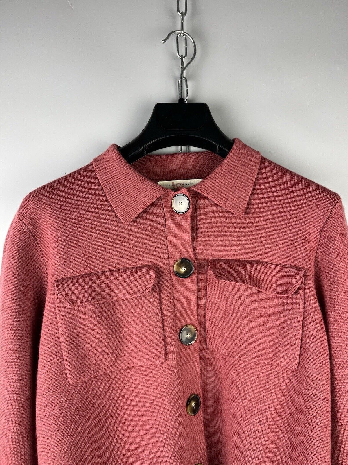 Sezane Sezane Womens Wool Knit Cropped Blazer Jacket Size XS / US 0-2 / IT 36-38 - 3 Thumbnail