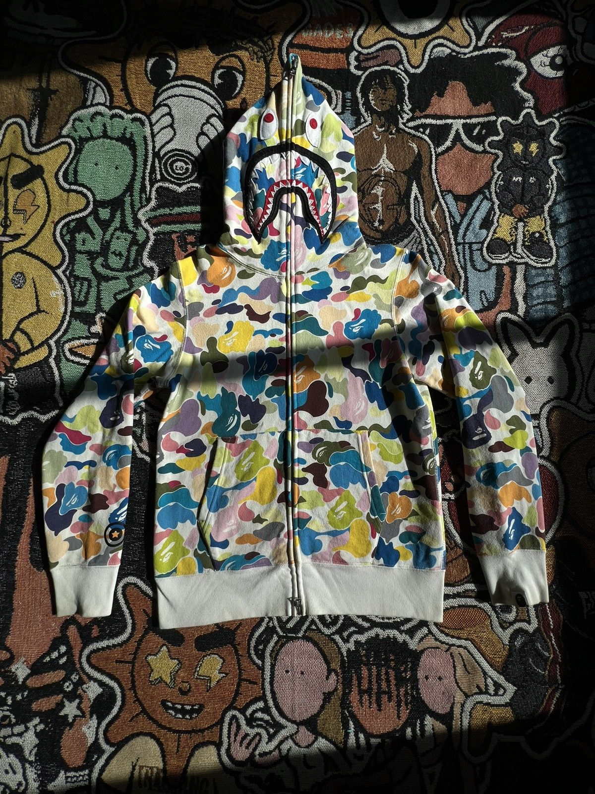 Bape Multi Camo Shark Full Zip Hoodie Size US S / EU 44-46 / 1 - 4 Thumbnail