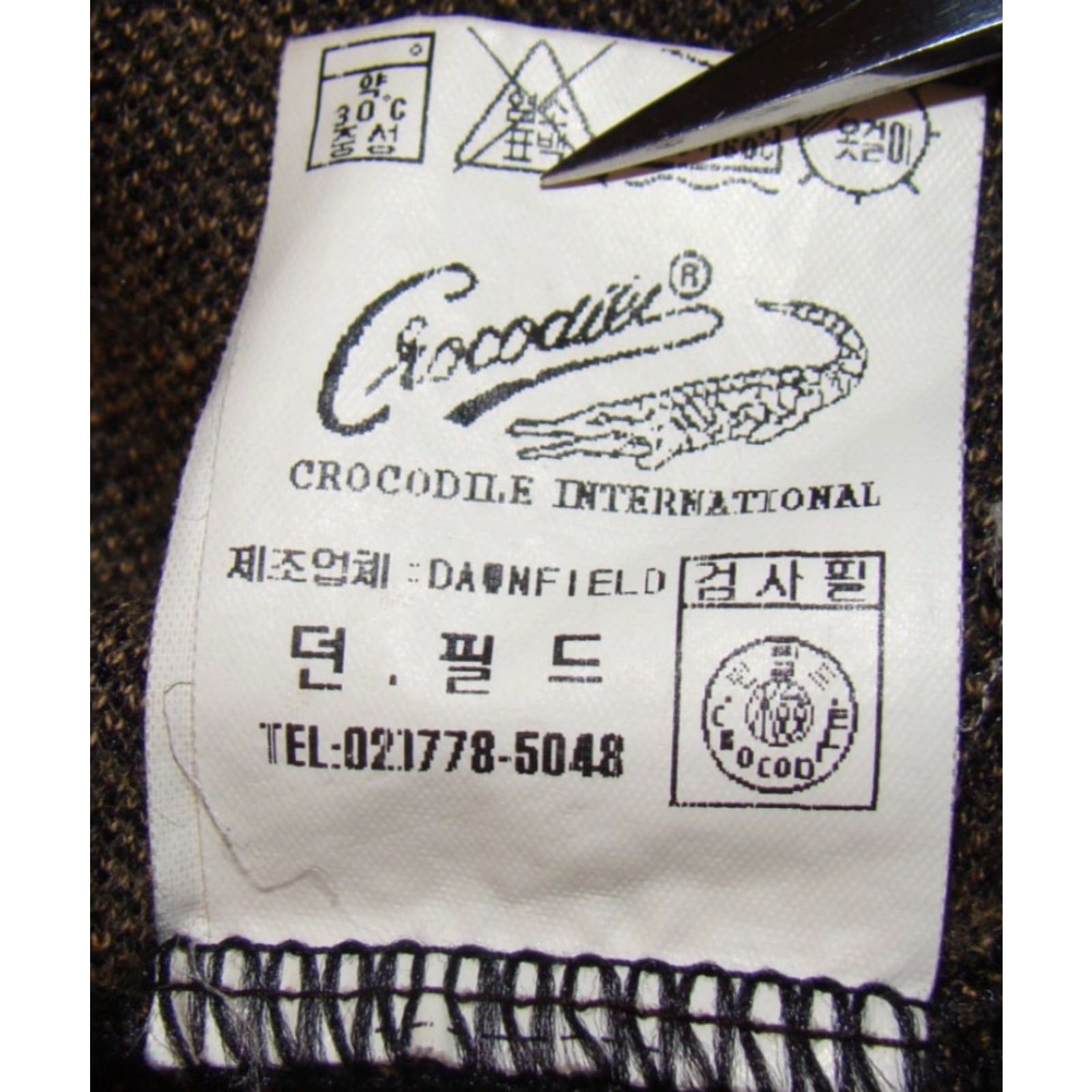 Vintage VINTAGE Crocodile 105 Men’s Medium Brown Plaid Long Sleeve Polo Shirt Size US M / EU 48-50 / 2 - 6 Thumbnail