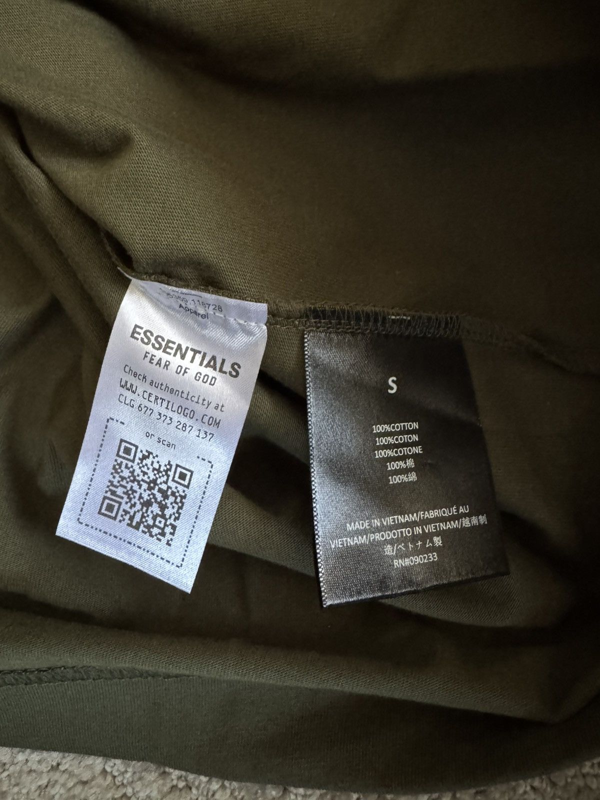 Fear of God Essentials Jersey Long Sleeve Tee Size US S / EU 44-46 / 1 - 4 Thumbnail