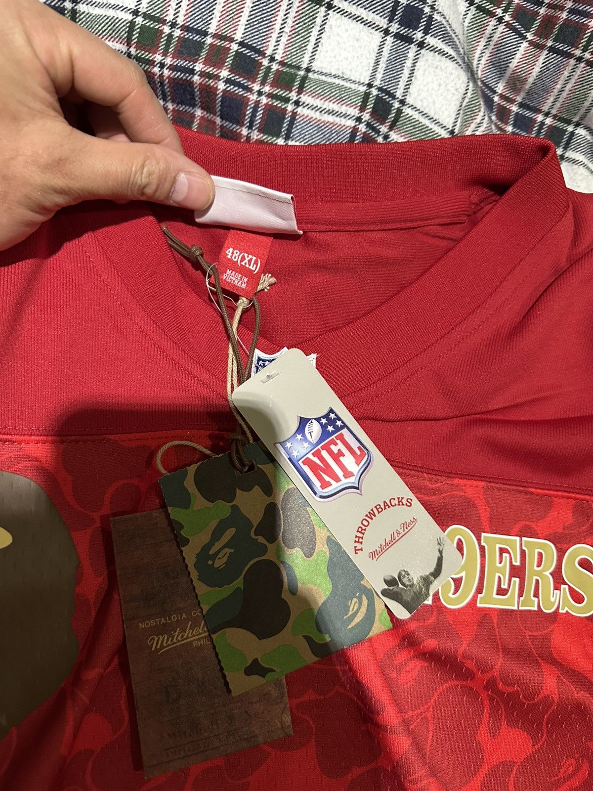 Bape × Mitchell & Ness Bape x Mitchell & Ness San Francisco 49ers Legacy Jersey Size US XL / EU 56 / 4 - 4 Thumbnail