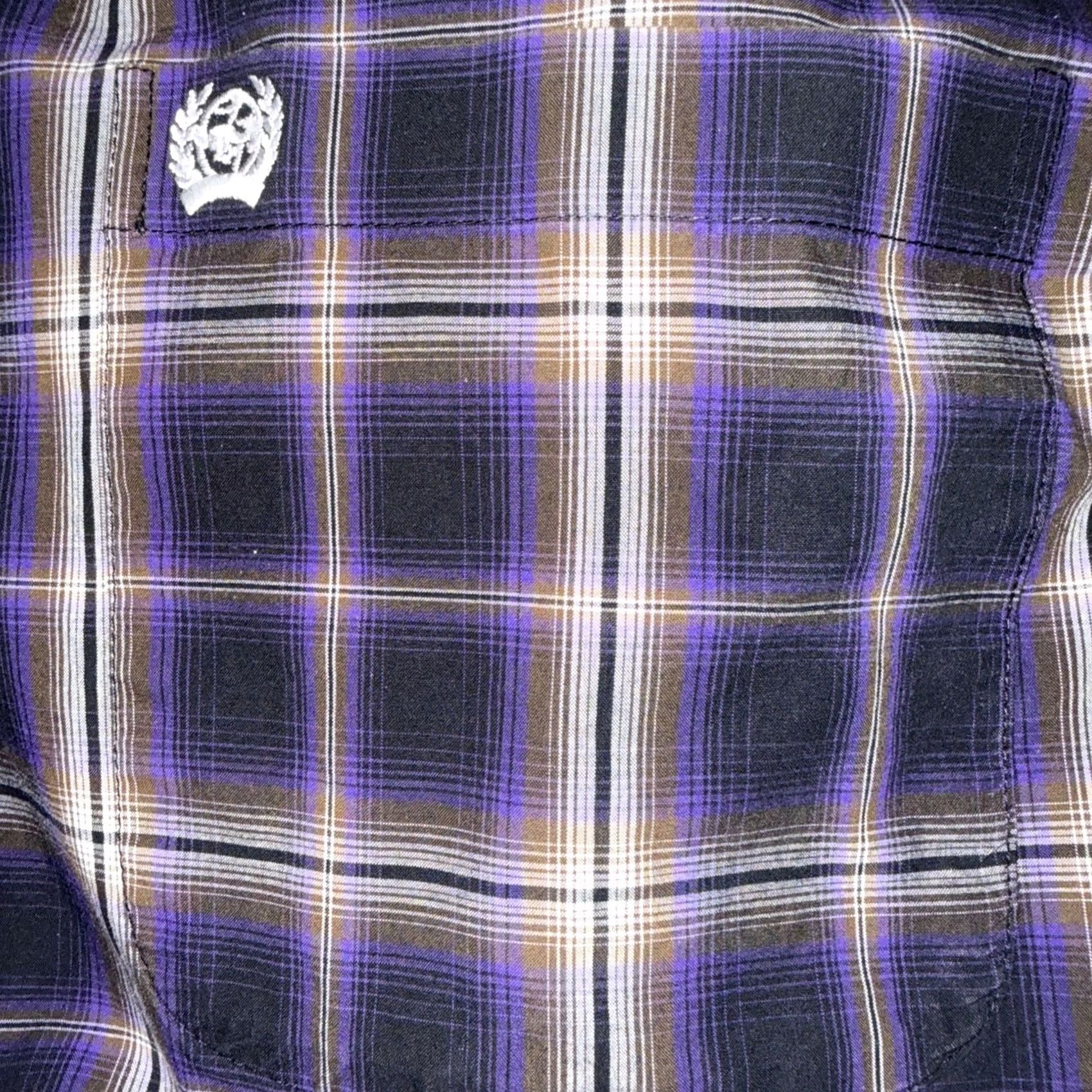 Vintage Cinch Shirt Men’s M Purple Black Plaid Button-Up Long Sleeve Western Cowboy Size US M / EU 48-50 / 2 - 6 Thumbnail