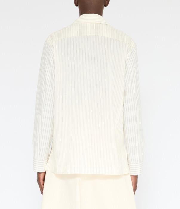 Maison Margiela o1bcso1str0426 Striped Cuban Collar Long-sleeve Shirt Size US XL / EU 56 / 4 - 3 Thumbnail