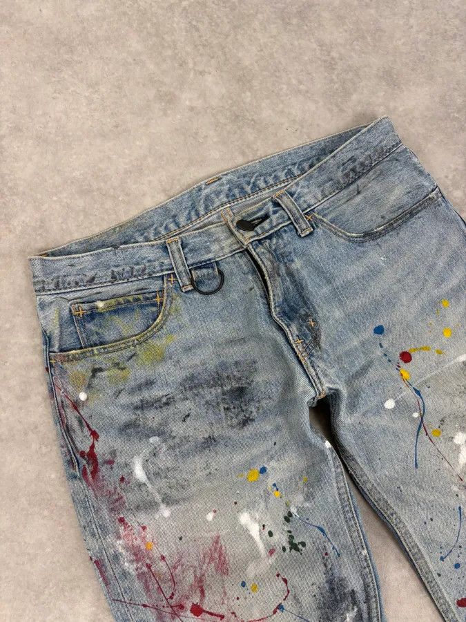 Number (N)ine SS2006 Number (N)ine Paint Splatter Denim Jeans Size US 39 - 7 Thumbnail