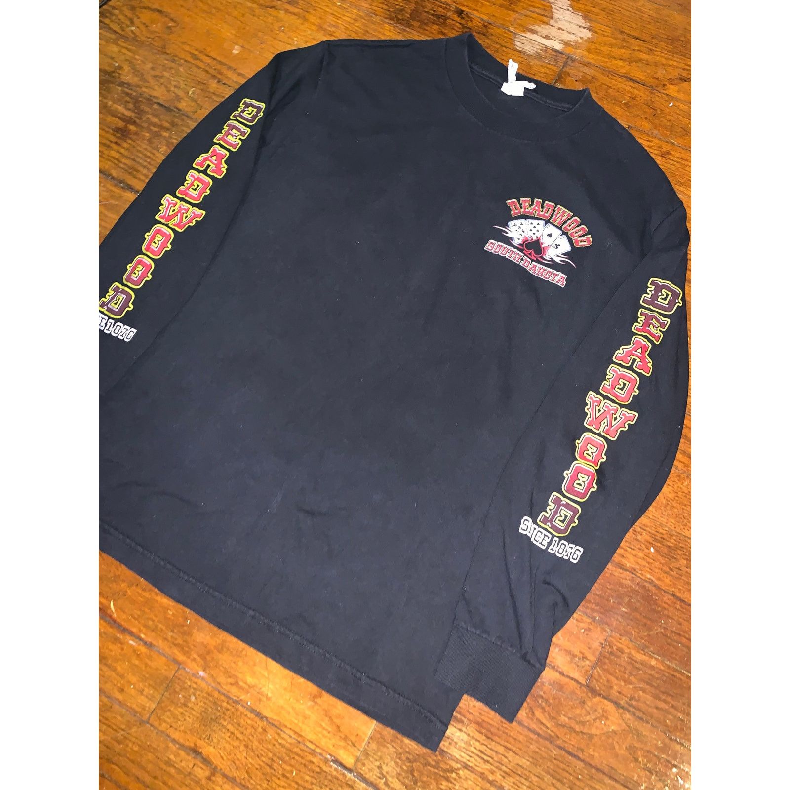 Other Deadwood South Dakota Long Sleeve Biker Skeleton Cards S M Size US M / EU 48-50 / 2 - 8 Thumbnail