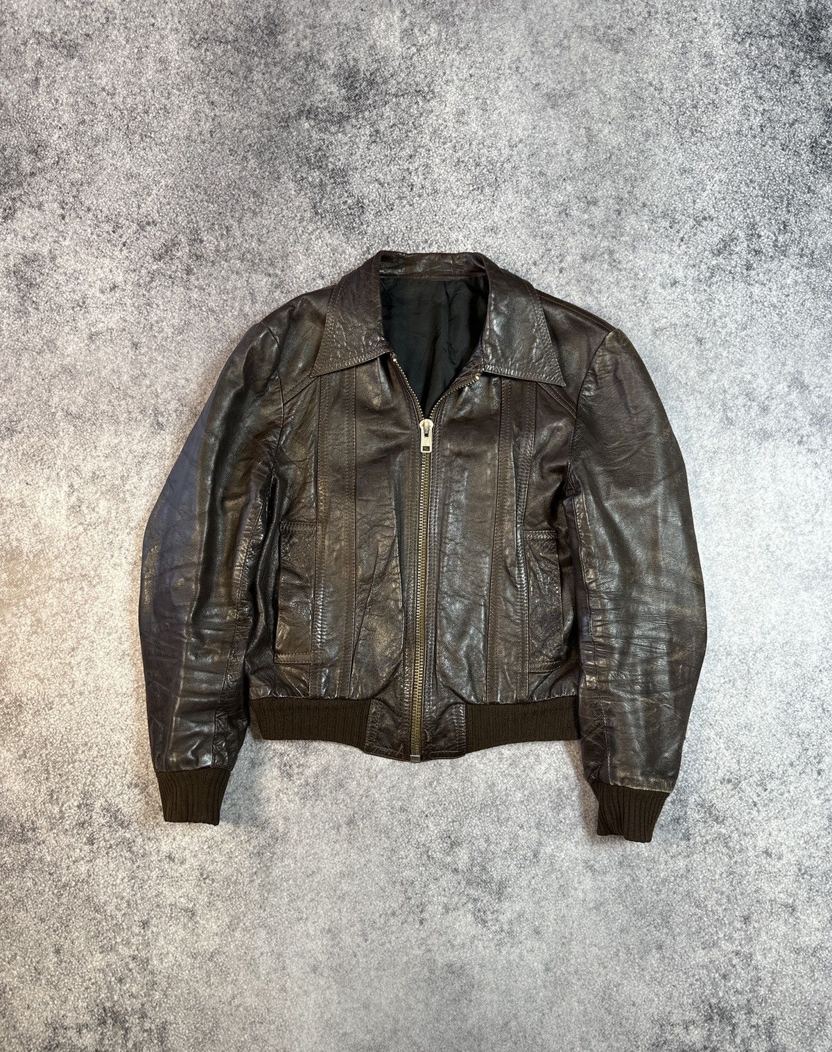Genuine Leather Y2K Vintage Leather Jacket Streetwear Rare Style USA VTg S Size US S / EU 44-46 / 1 - 1 Thumbnail