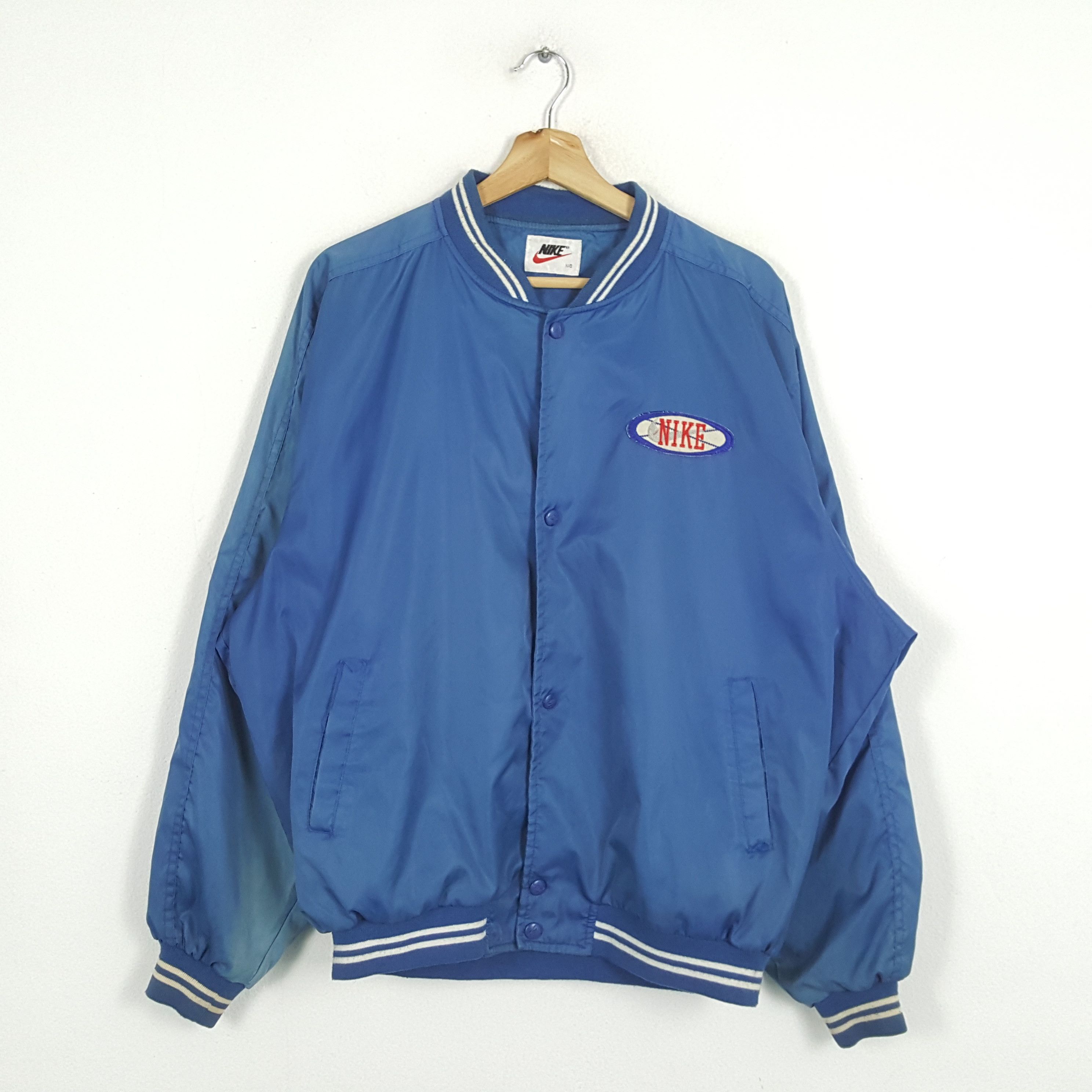 Nike × Vintage Vintage NIKE Sportswear Skateboard Style Baseball Jacket Size US XL / EU 56 / 4 - 3 Thumbnail