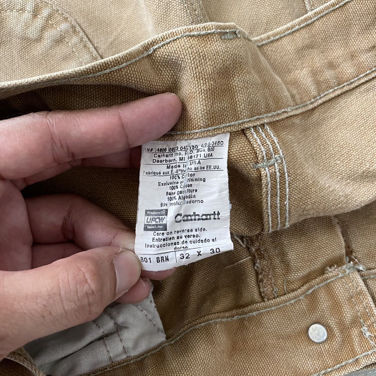 Carhartt VTG Carhartt Double Knee Raw Hem Dirty Carpenter Pants Size US 32 / EU 48 - 17 Thumbnail