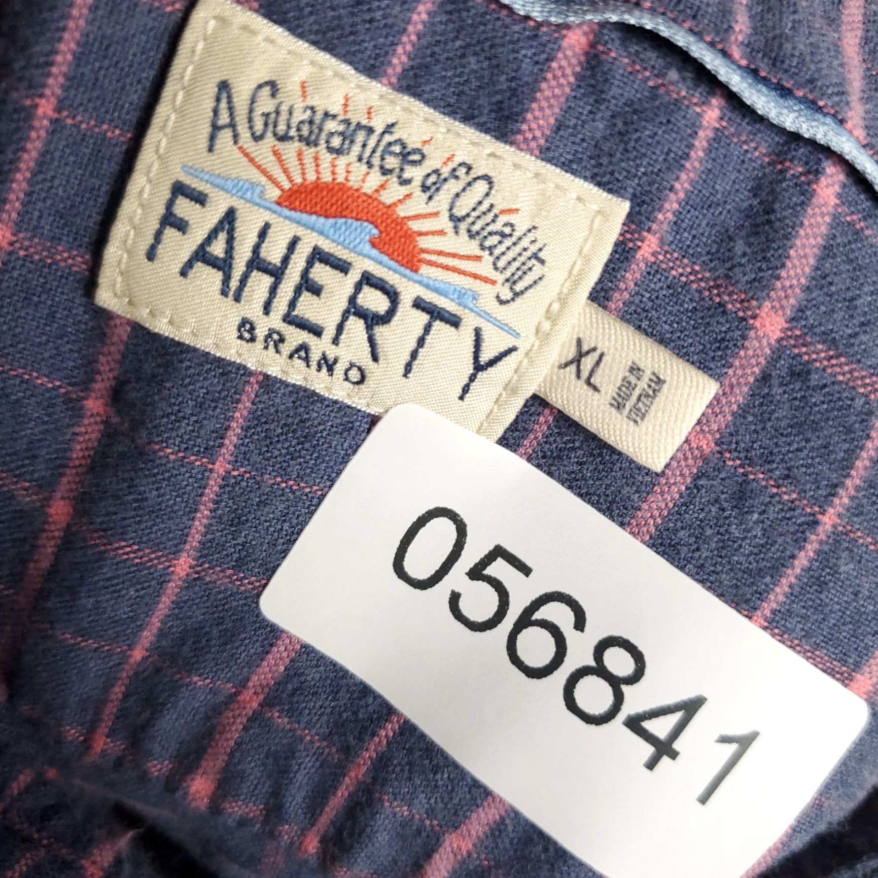 Faherty Faherty Men's Shirt XL Blue Pink Check Casual Long Sleeve Button-Up 100% Cotton Size US XL / EU 56 / 4 - 7 Thumbnail