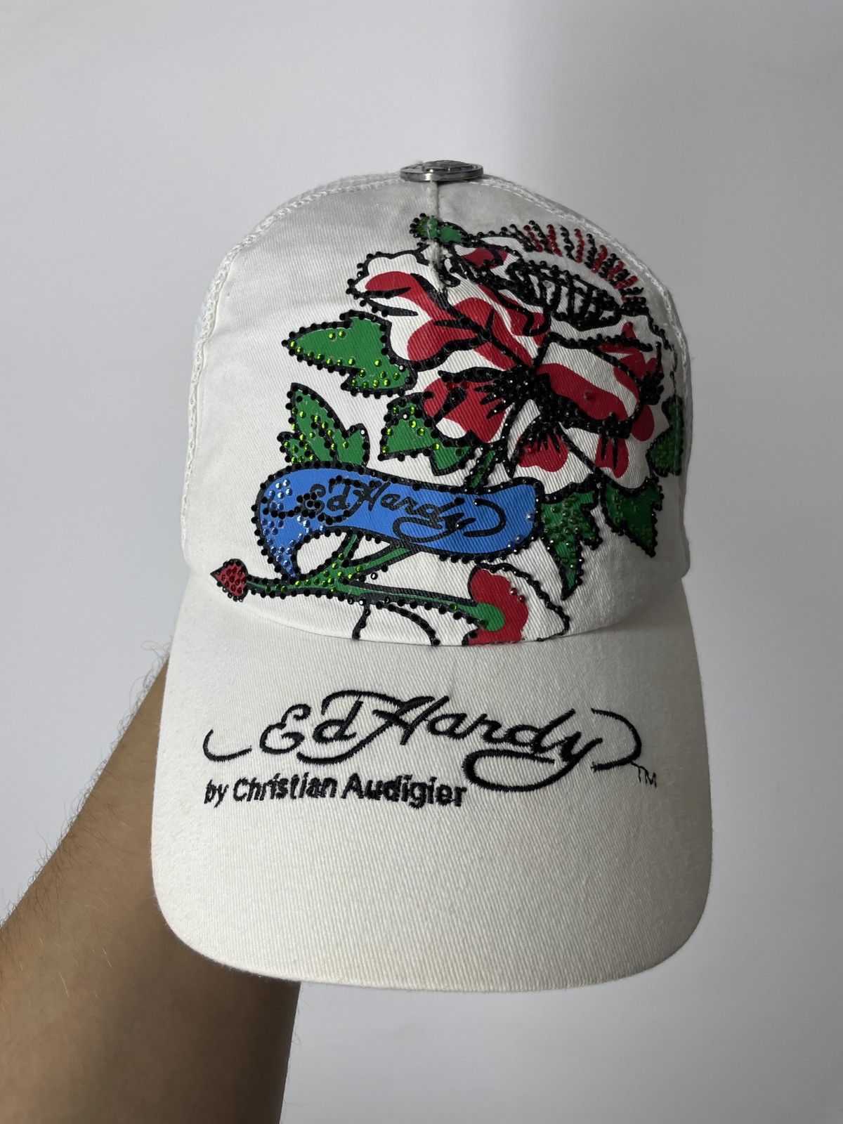 Ed Hardy × Vintage Vintage Ed Hardy rose Cap y2k Size ONE SIZE - 2 Thumbnail