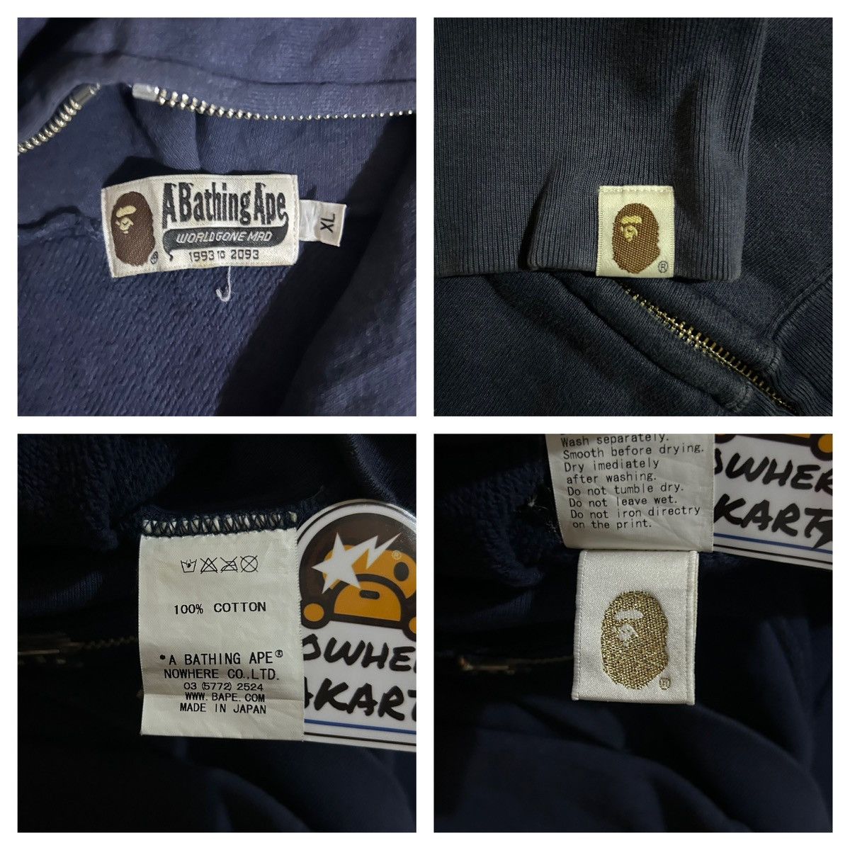 Bape 3D NYC Logo Full Zip Hoodie Size US XL / EU 56 / 4 - 7 Thumbnail