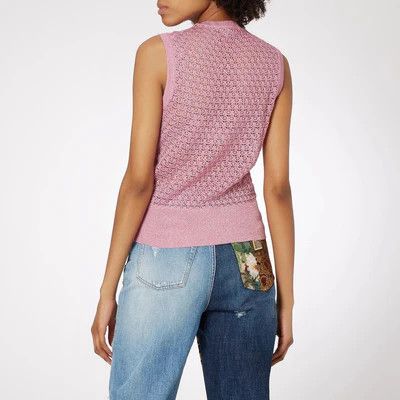 Dolce & Gabbana o1y0925 Sleeveless Sweater in Pink Size XS / US 0-2 / IT 36-38 - 4 Thumbnail
