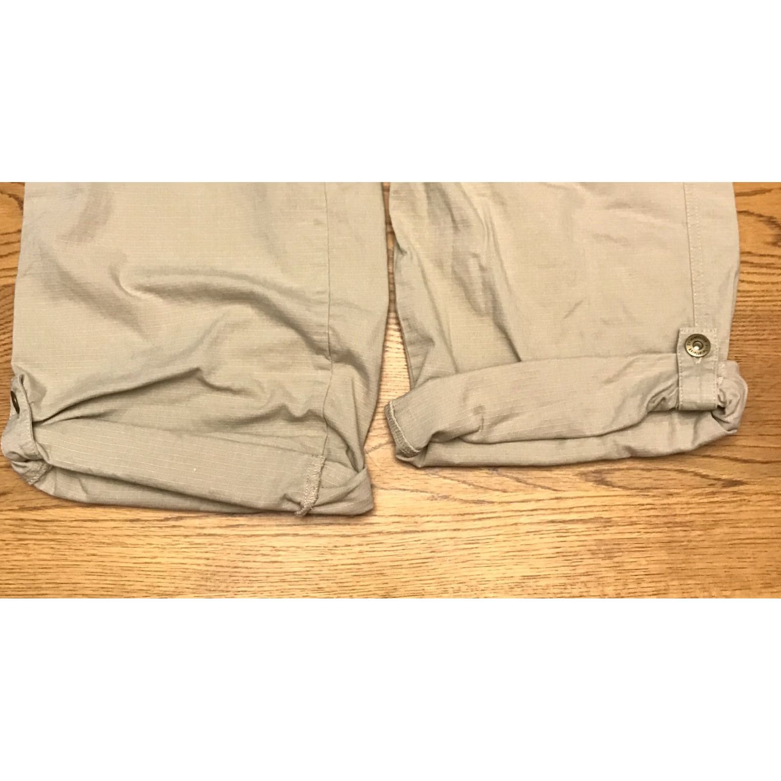 Vintage Relativity Capri Pants Womens Petite 12P Tan Khaki Pockets Casual 208 Size 34" / US 12 / IT 48 - 5 Thumbnail
