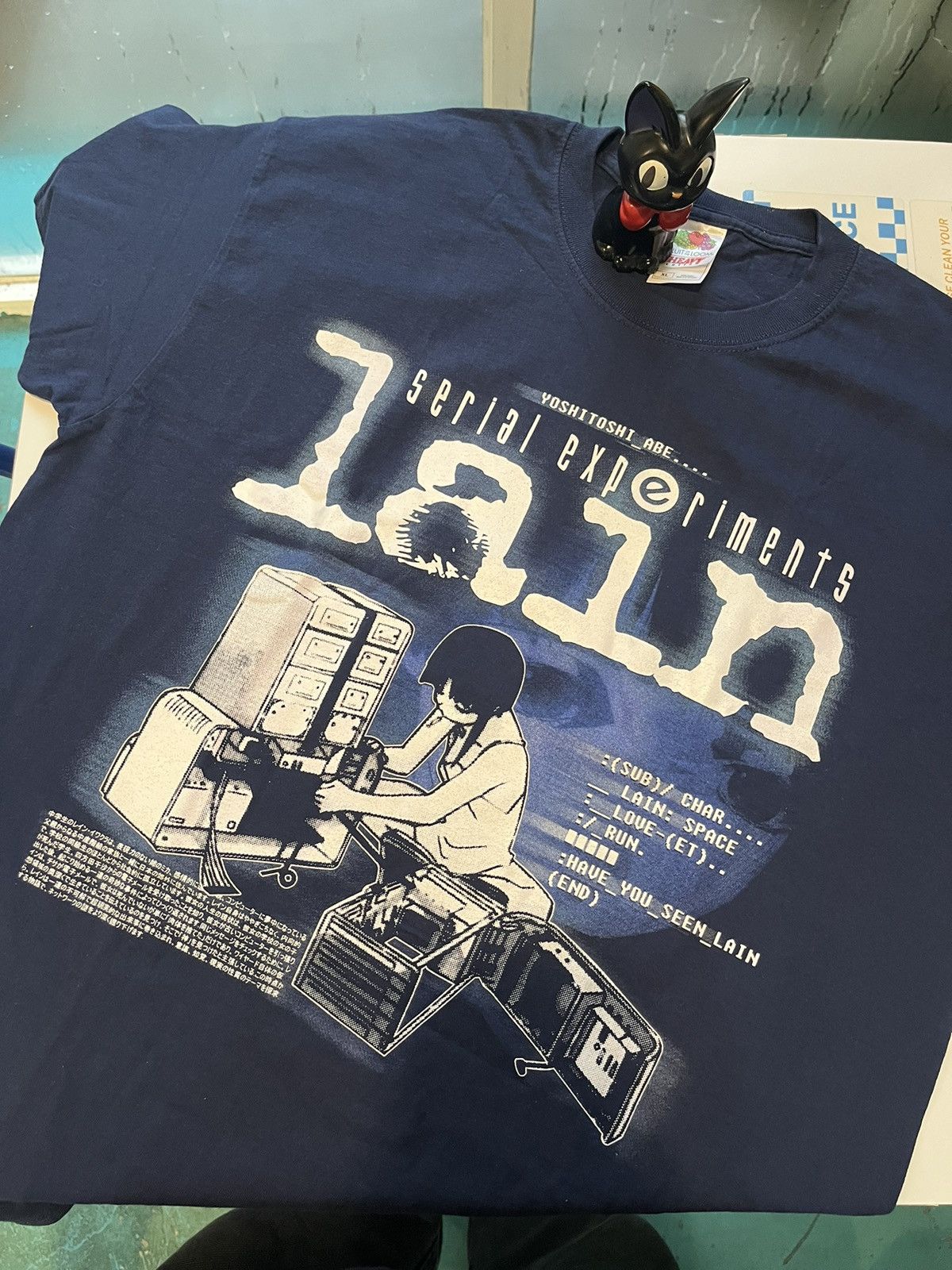 Anima × Band Tees × Vintage Rare serial experiment lain bootleg t 