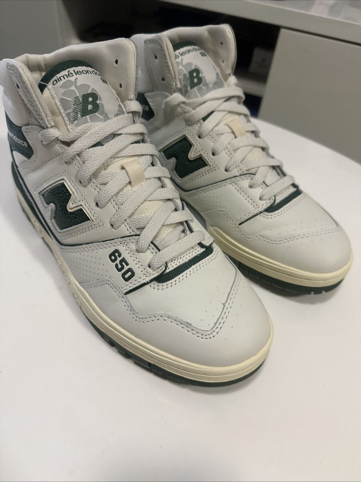New Balance Men New Balance Aime Leon Dore 650 Green White 9.5 BB650RL1 Size US 10 / EU 43 - 2 Thumbnail