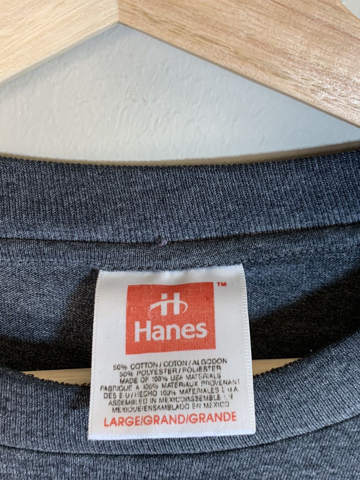 Hanes × Vintage *RARE* Vintage Faded Blank Long Sleeve Mid Collar Shirt - L Size US L / EU 52-54 / 3 - 6 Thumbnail