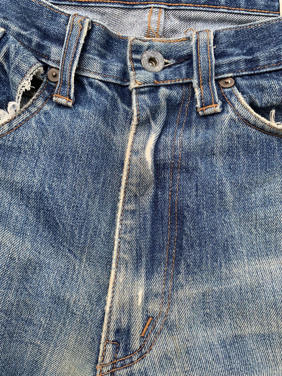 Japanese Brand VINTAGE FIRST STANDARD CO RUSTY FADED DISTRESSED DENIM Size US 33 - 18 Thumbnail