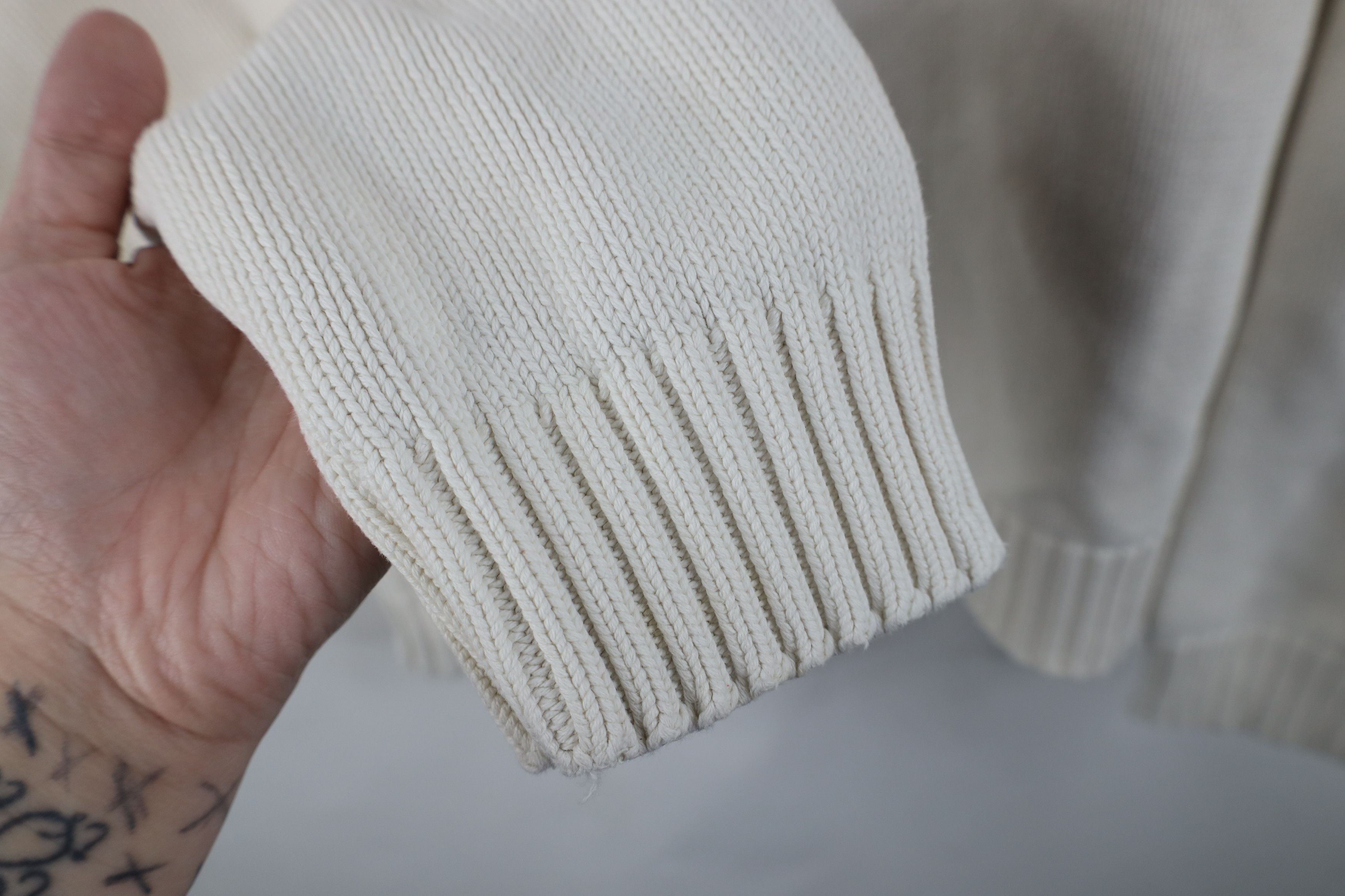 Eddie Bauer Vintage 90s Eddie Bauer Heavyweight Knit Sweater Off White Size US XL / EU 56 / 4 - 5 Thumbnail