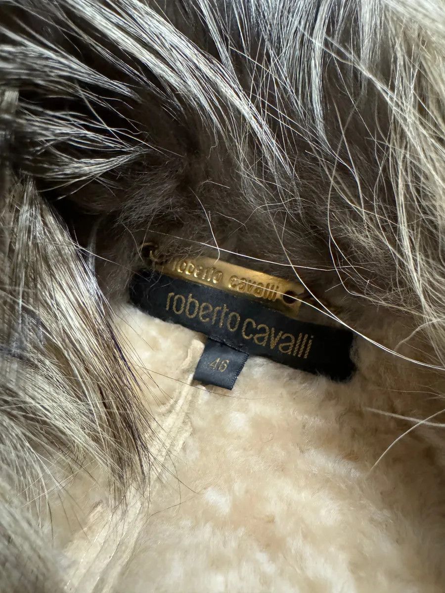 Roberto Cavalli FW2006 Roberto Cavalli Beige Fur & Silk Leather Creamy Royal Jacket Size S / US 4 / IT 40 - 7 Thumbnail