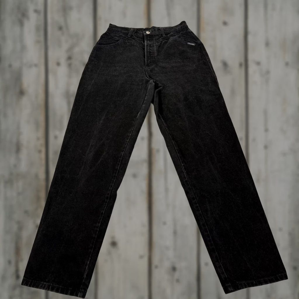 Vintage VINTAGE Rocky Mountain Jeans Womens 13 Black Slim Fit Denim Pants 90s Size 34" / US 12 / IT 48 - 1 Thumbnail