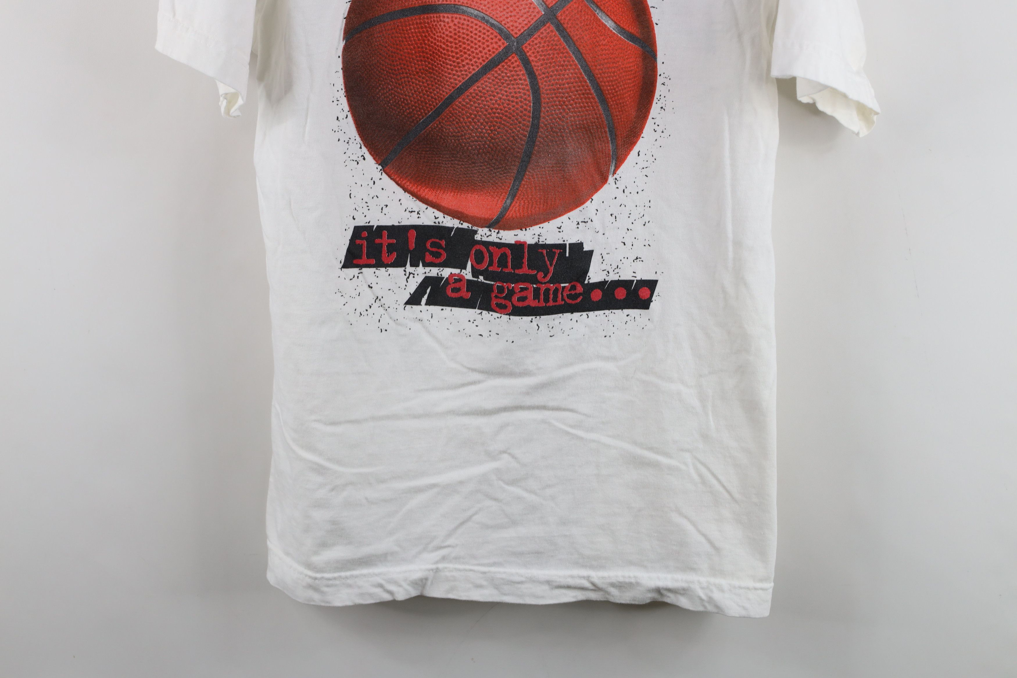 Vintage Vintage 90s Streetwear A Game Yeah Right Basketball T-Shirt Size US L / EU 52-54 / 3 - 3 Thumbnail