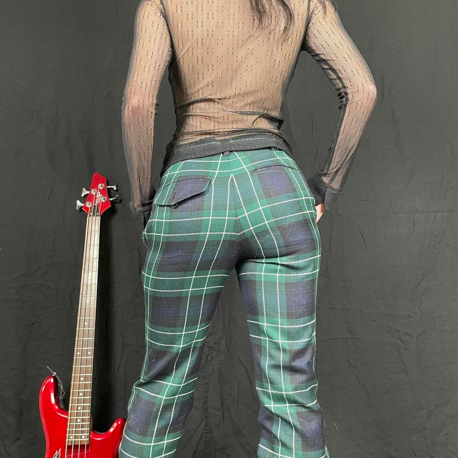 Comme des Garcons Black Comme des Garcon Green Plaid Bondage Pants XS Size 30" / US 8 / IT 44 - 3 Thumbnail