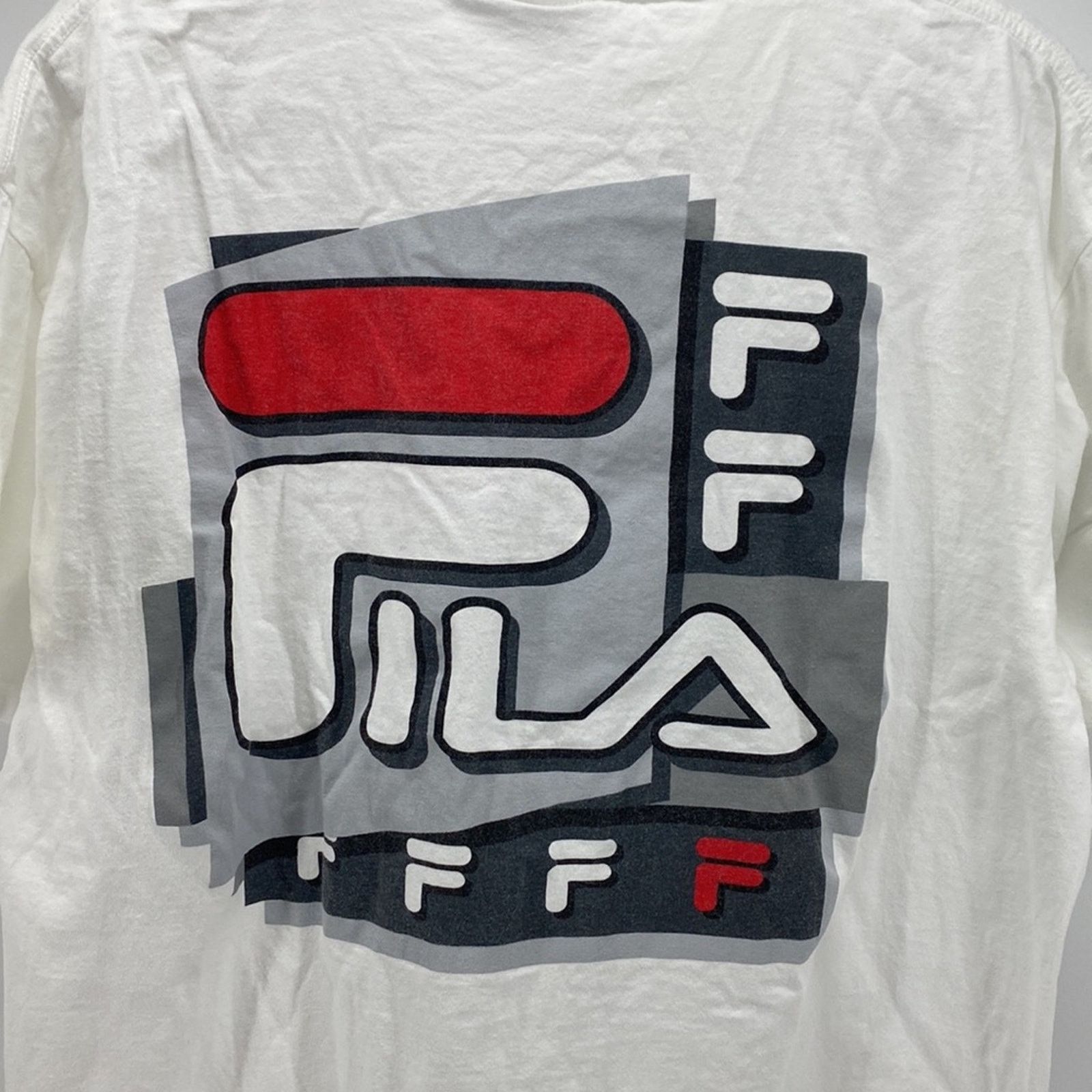 Fila 90s Fila T-shirt with logo white hip hop made in the USA Size US L / EU 52-54 / 3 - 8 Thumbnail