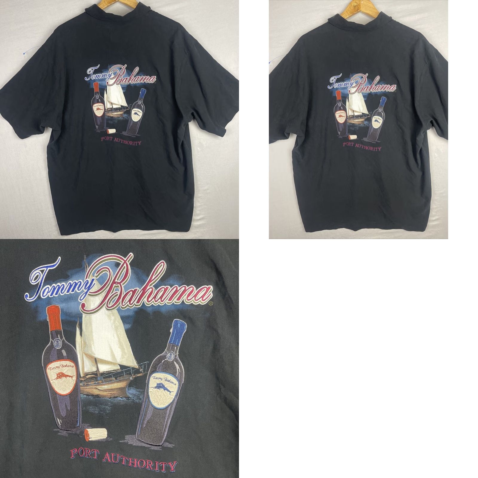 Tommy Bahama Tommy Bahama Shirt Mens XL Black Port Authority Silk Button Up Limited Edition Shirt Size US XL / EU 56 / 4 - 9 Thumbnail