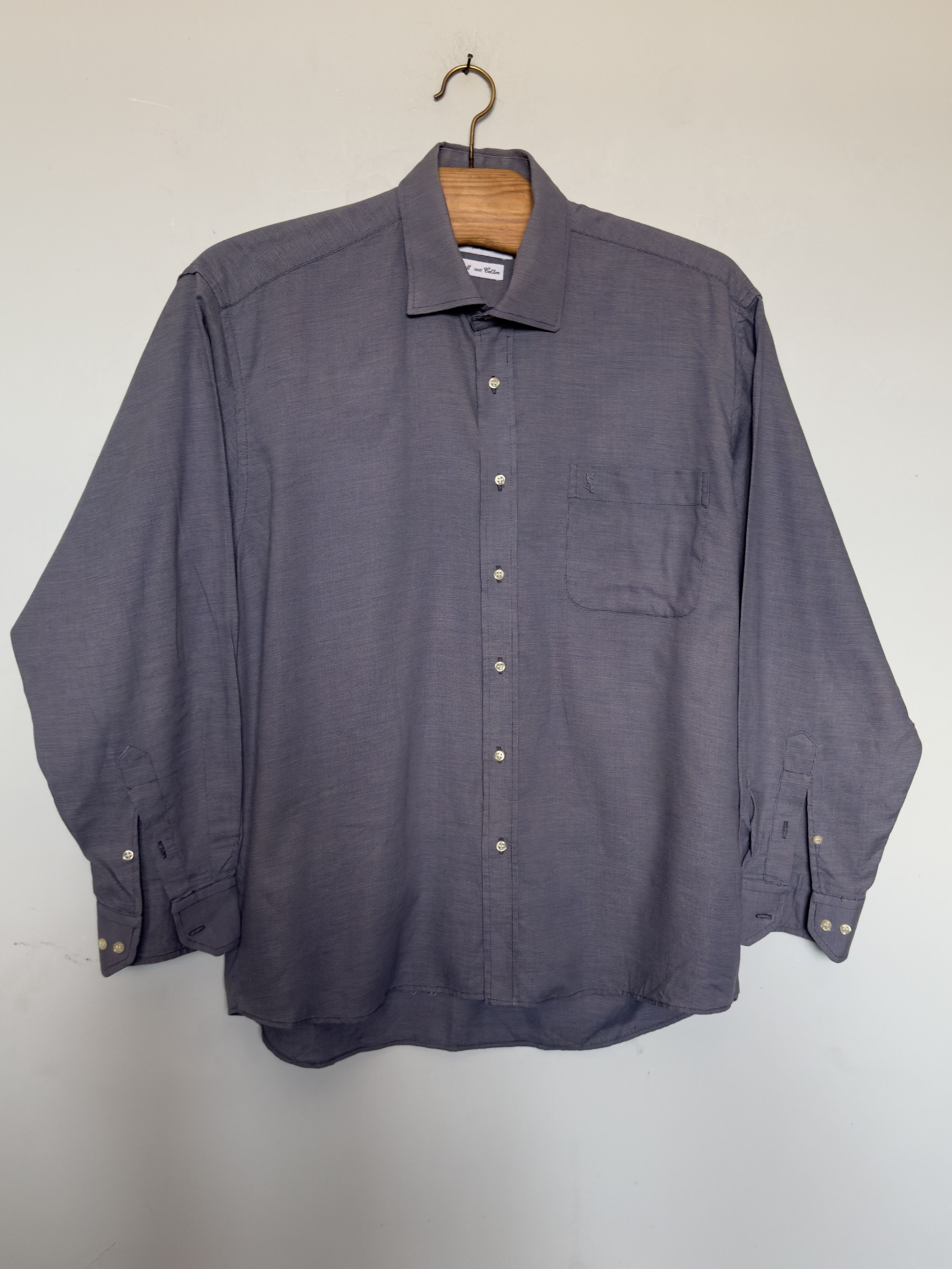 Yves Saint Laurent 🔥 YSL vintage Yves saint laurent shirt size xl cotton Size US XL / EU 56 / 4 - 2 Thumbnail