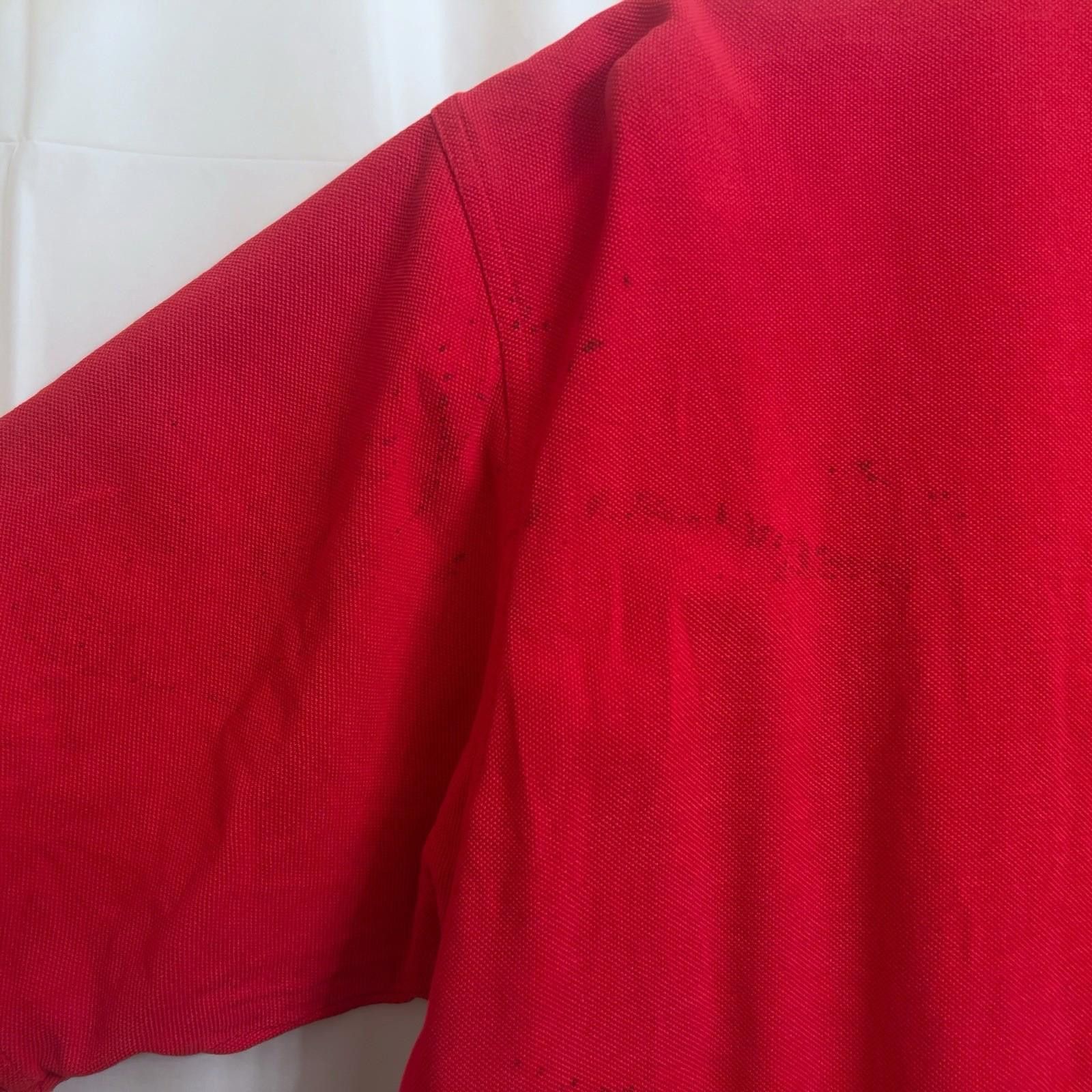 Designer Vtg Lee Sport Detroit Red Wings Polo Shirt Men's Medium Red Size ONE SIZE - 6 Thumbnail
