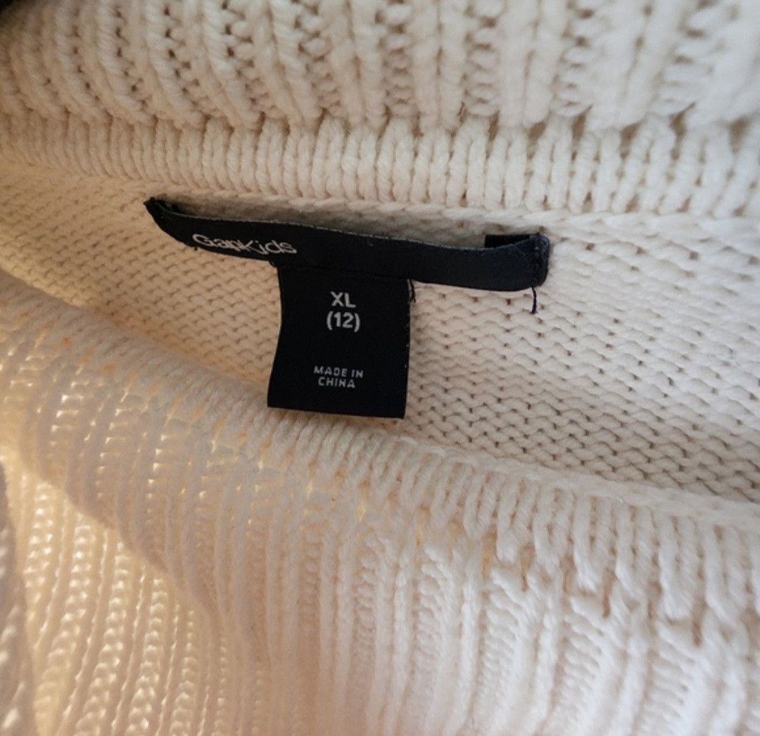 Gap GAP Girl's Off White Turtle Neck LS Sweater Dress XL (12) Size XXS / US 00 / IT 34 - 3 Thumbnail