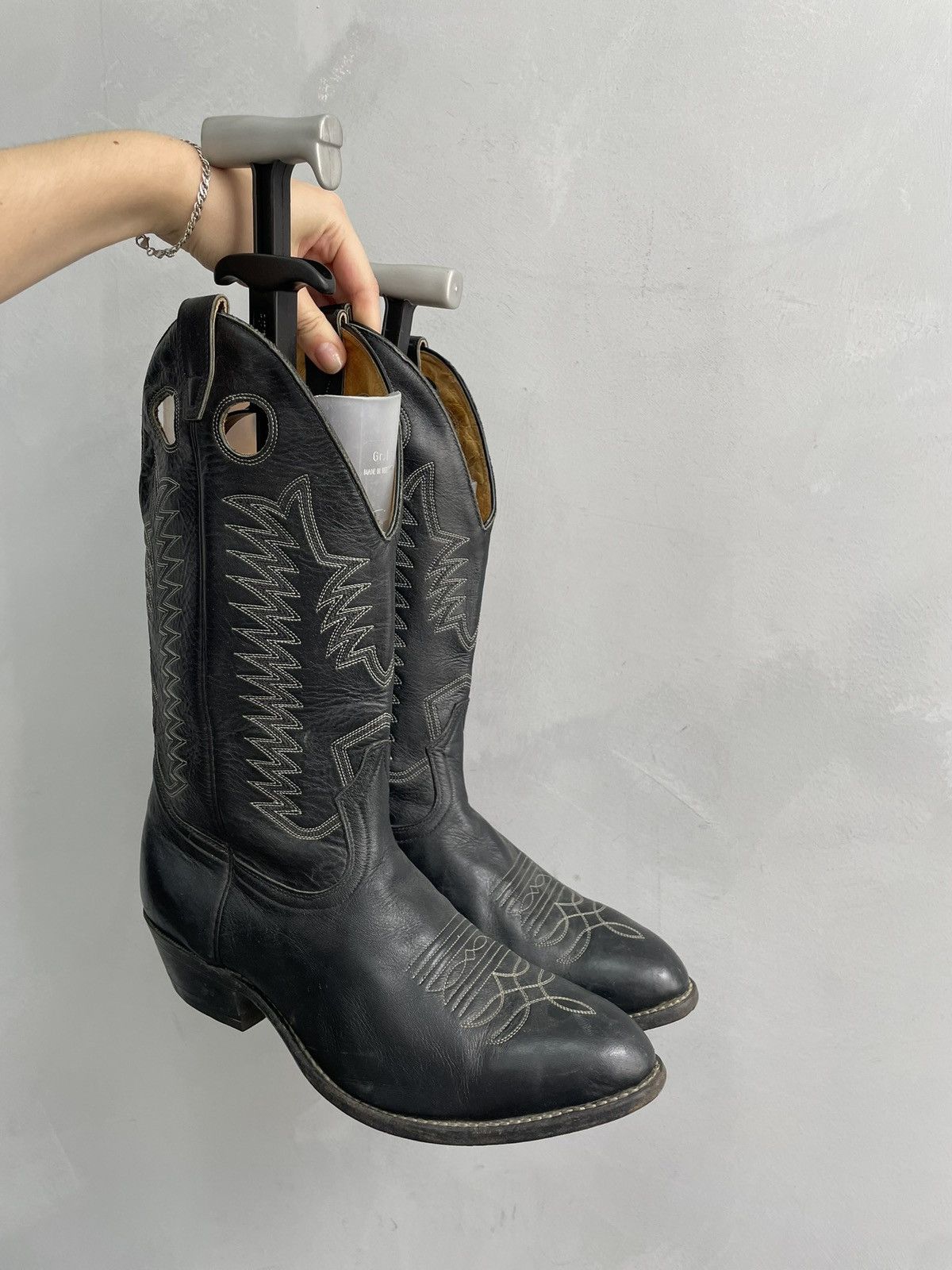 Western Rise Rare moto western USA guidi style leather boots 90s Size US 10 / EU 43 - 6 Thumbnail