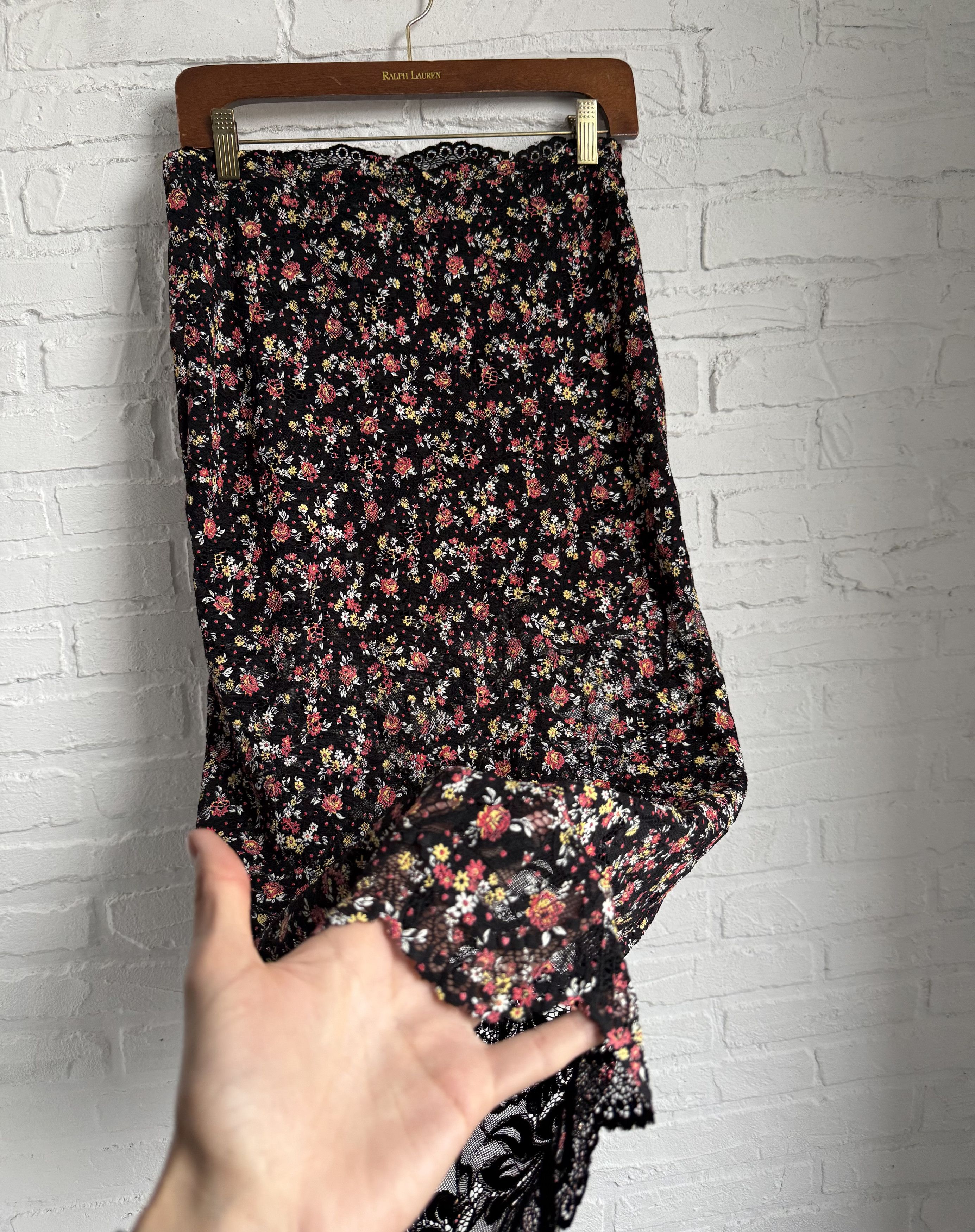 Paco Rabanne Rabanne Floral Lace Top & Skirt Set Black Size XS / US 0-2 / IT 36-38 - 6 Thumbnail