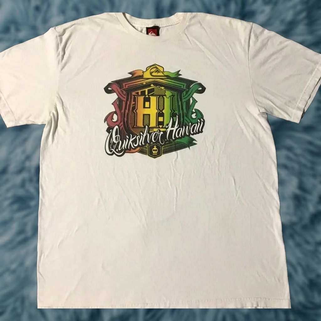 Billabong VINTAGE Quiksilver Hawaii Faded Rasta Shirt XL Surf Beach Grunge 90s Y2K Billabong Ocean Pacific TC Mens T-Shirt White Short Sleeve Graphic Tee Size US XL / EU 56 / 4 - 1 Thumbnail