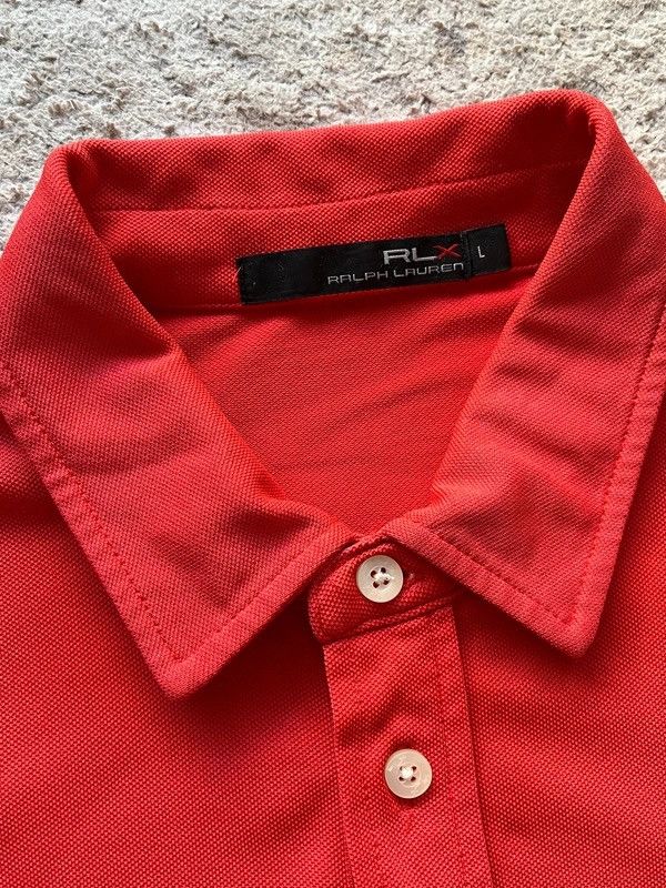 Polo Ralph Lauren RLX Polo Ralph Lauren Golf Sz L Red Rare Polo Shirt Size US L / EU 52-54 / 3 - 7 Thumbnail