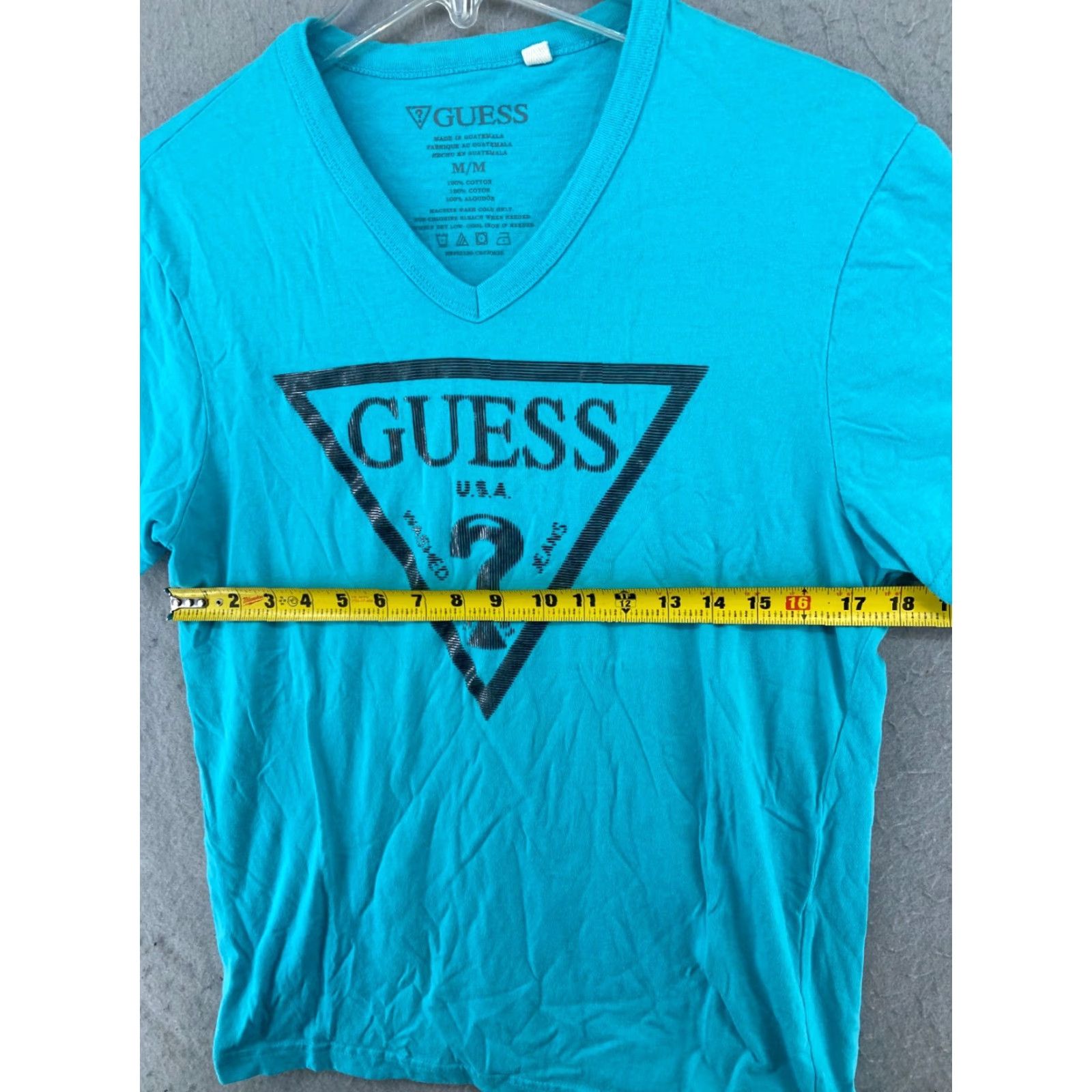 Guess GUESS Mens T-Shirt Medium Blue Spellout Logo - 90s Designer Graphic Print Crew Neck Cotton Jersey Short Sleeve Adult M Mens Size US M / EU 48-50 / 2 - 2 Thumbnail