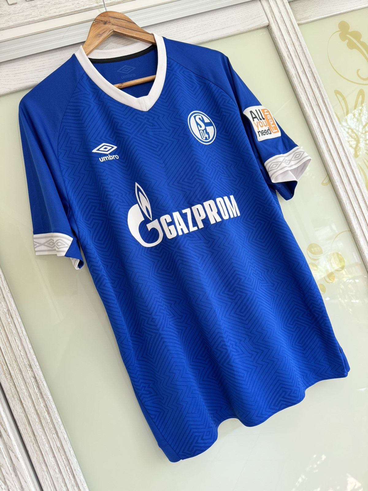 Umbro Schalke 2018-2019 Home Soccer Jersey Football Kit Shirt Size US XL / EU 56 / 4 - 4 Thumbnail