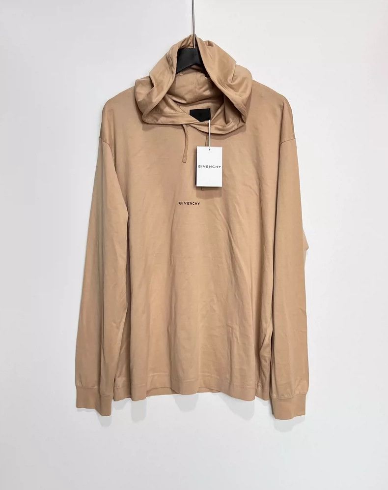 Givenchy Givenchy Khaki Small Logo Hooded Long-Sleeved T-Shirt Size US XXL / EU 58 / 5 - 1 Thumbnail