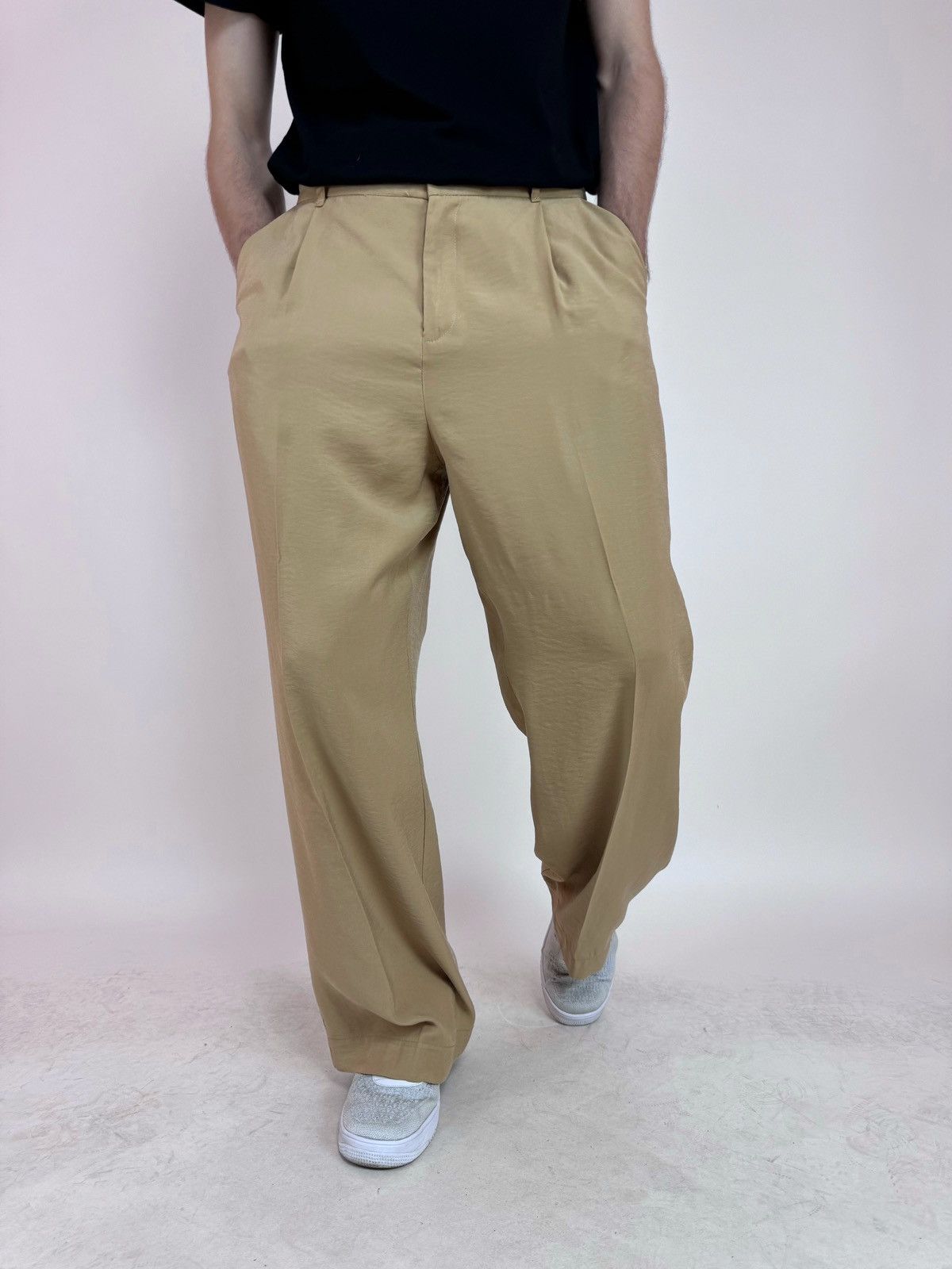 Zara Upcycled ZARA Pleated Trousers Viscose Pants wide legs sz 32 Size US 32 / EU 48 - 11 Thumbnail