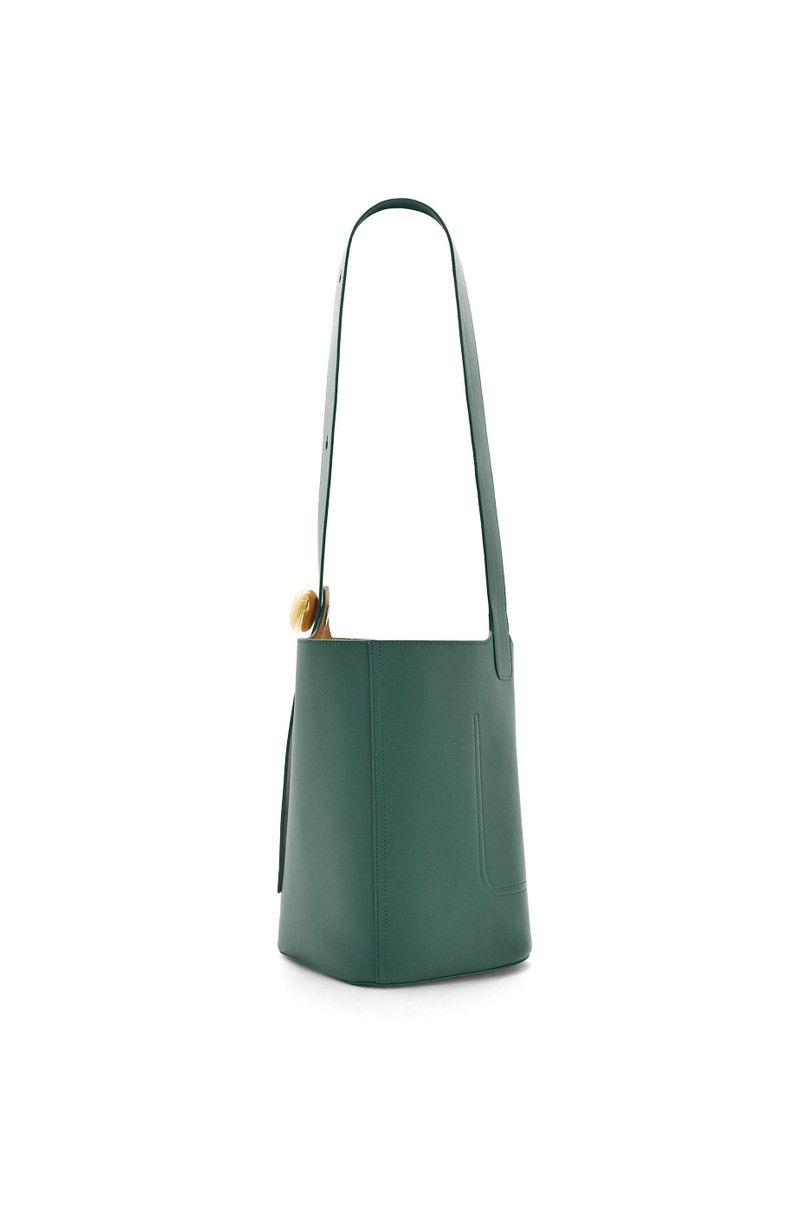 Loewe o1in1g0426 Size: OS/ Medium Pebble Bucket Bag in Vetiver Size ONE SIZE - 4 Thumbnail