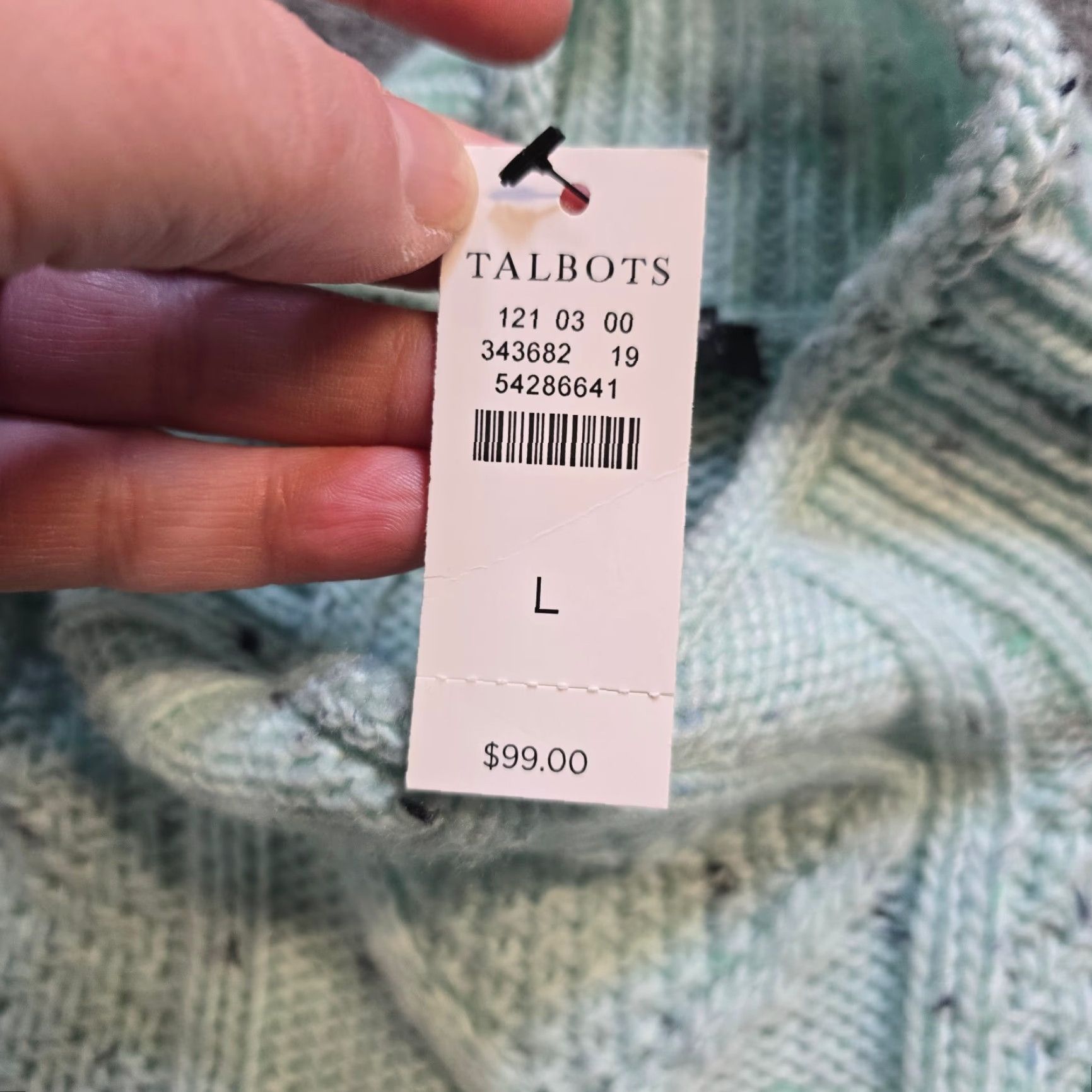 Talbots Talbots Sweater Women Large Green Speckled Cable Knit Sleeve Casual Top Basic Shirt Pullover Knit Turtleneck Long Sleeve Regular Size L / US 10 / IT 46 - 5 Thumbnail