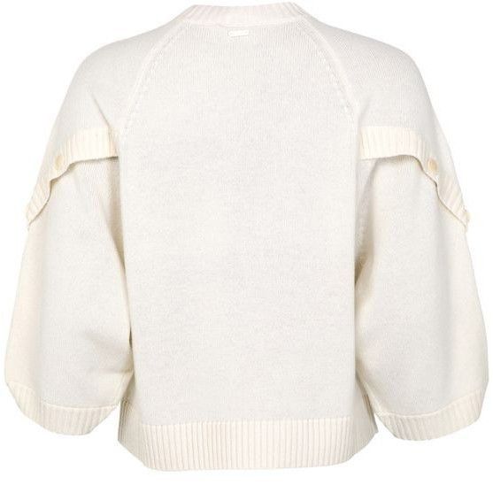 Max Mara MAX MARA Ampex Round Neck White Wool Sweater New & Authentic Size M / US 6-8 / IT 42-44 - 2 Thumbnail