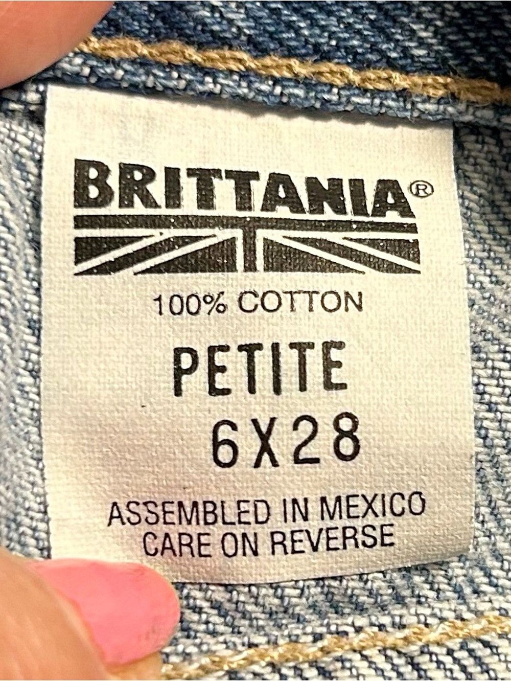 Other Vintage 90s Brittania High Waist Taper Pleated Baggy Jeans Size 28" / US 6 / IT 42 - 7 Thumbnail