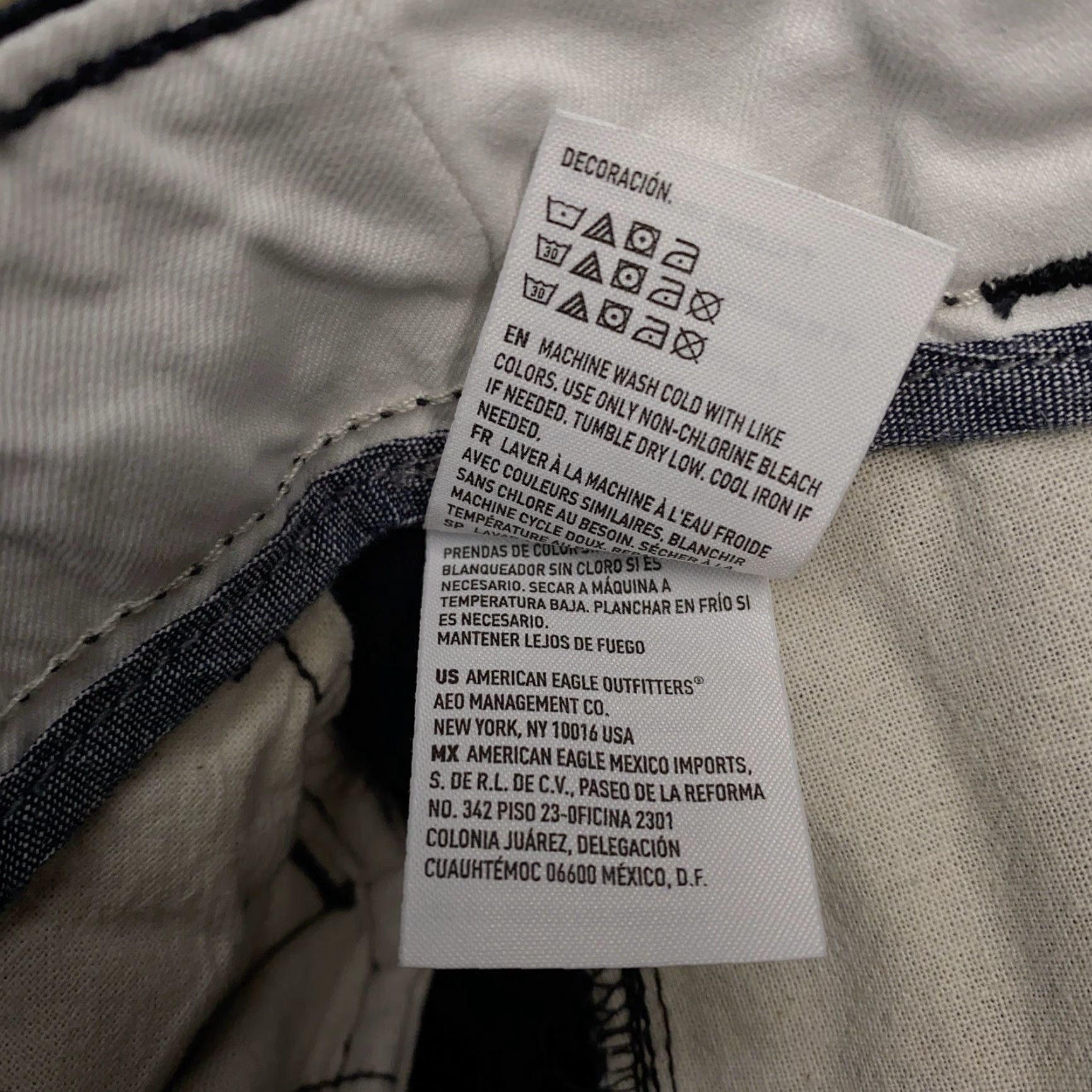 American Eagle Outfitters American Eagle Mens Original Straight Navy 26x28 Flat Front Chino Pants Size US 26 / EU 42 - 7 Thumbnail